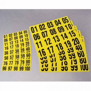 Self-adhesive Consecutive Number Tiles