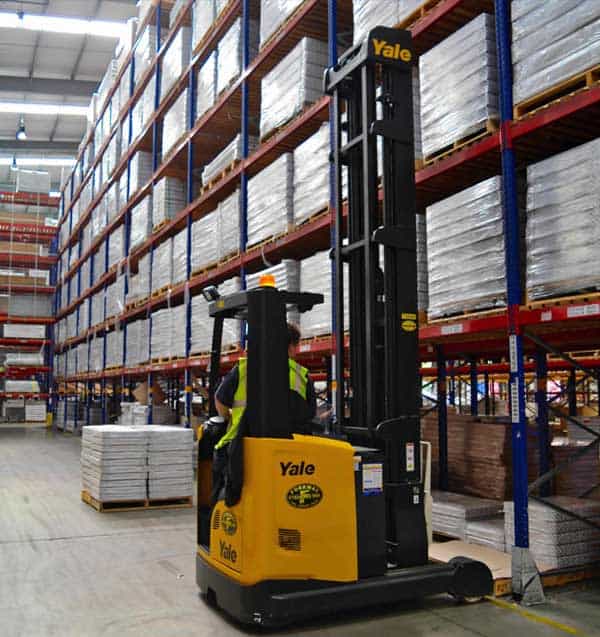 Yale Reach Truck supplied by Forkway at Stelrad